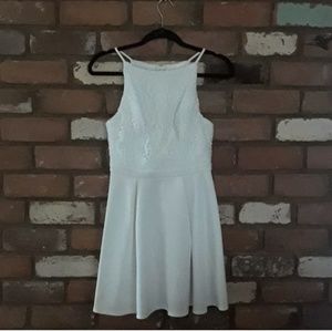 Francesca's Shift Lace Pleat dress